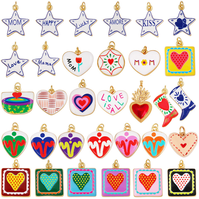 Embroidery Charm - Zestaw 2 szt. modnych zawieszek w