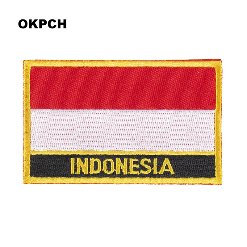 Embroidery In Indonesia - Naszywki do haftu flagi Indonezji Naprasowanka