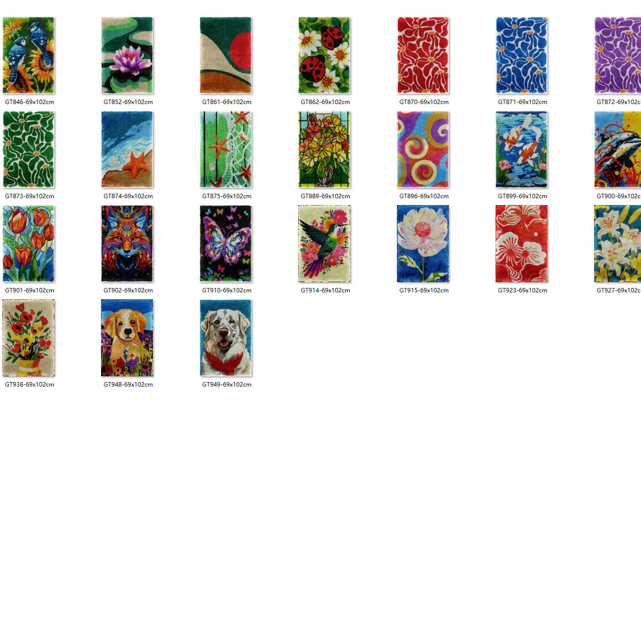 Printed Embroidery Kit - Zestaw do haftu pętelkowego, kanwa do