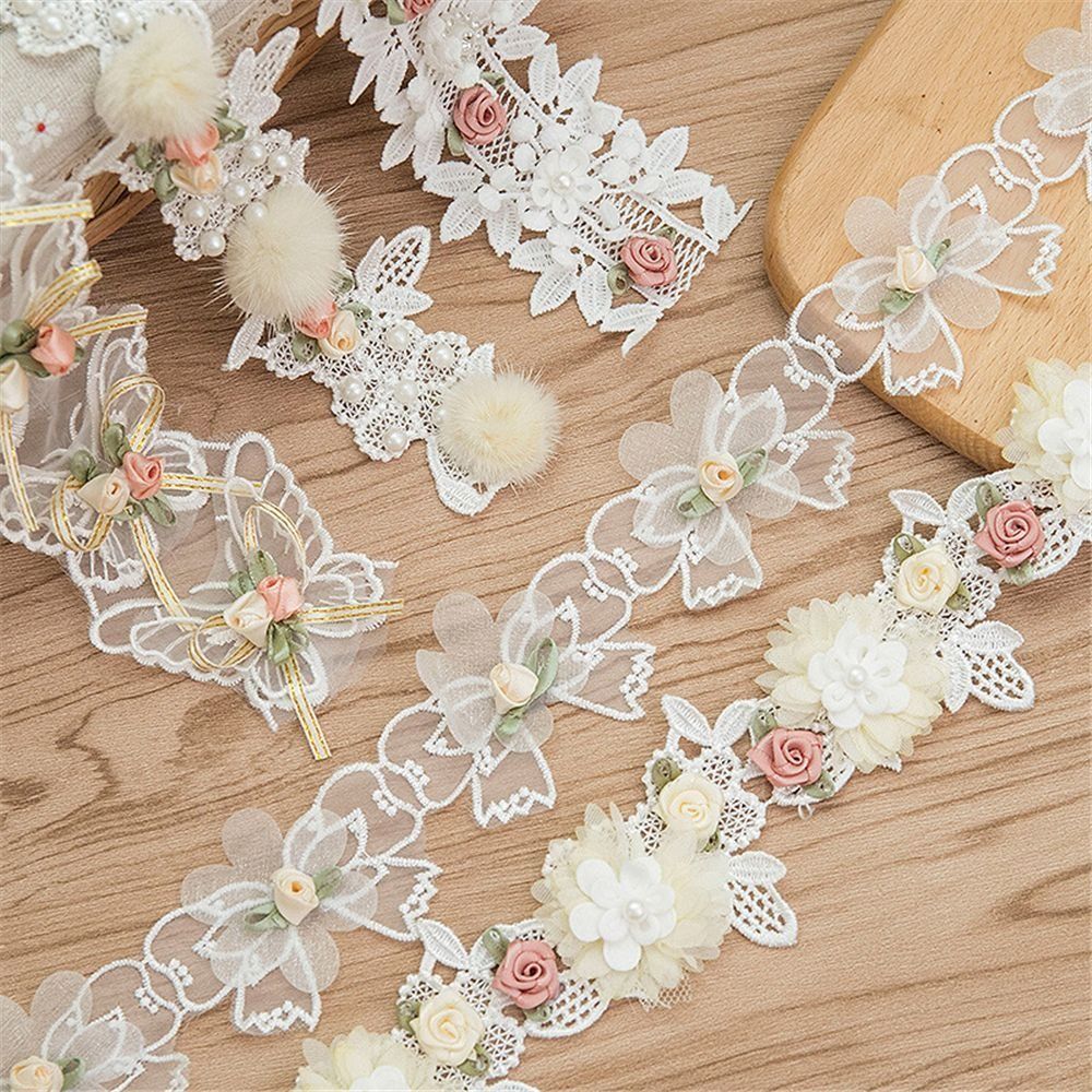Embroidery Design 3D - Koronka haftowana 3D z motywem kwiatowym,
