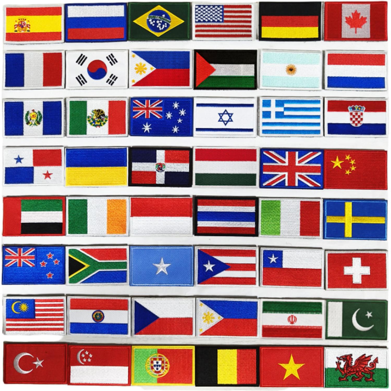 Embroidery In Australia - Naszywki haftowane z flagami USA, Wielkiej