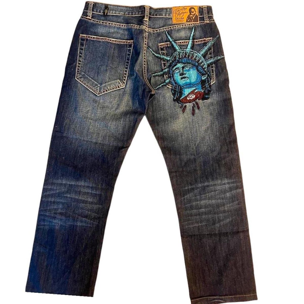 Y2k Lata 2000. Statua Wolności – Embroidery Jeans Sakura recenzja i cena