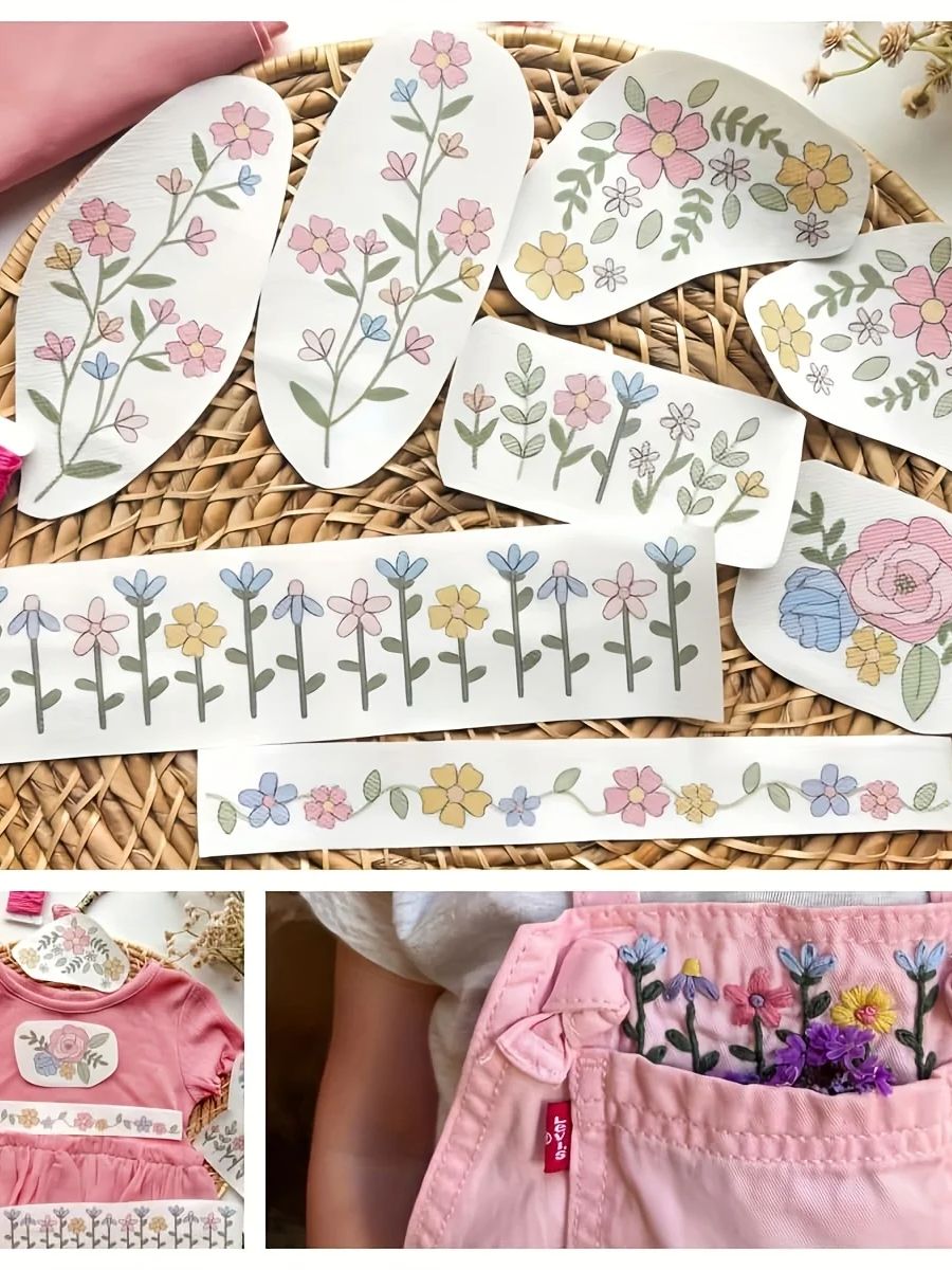 1 Zestaw 8 szt. Kolorowych sta – Printed Embroidery Kit recenzja i cena