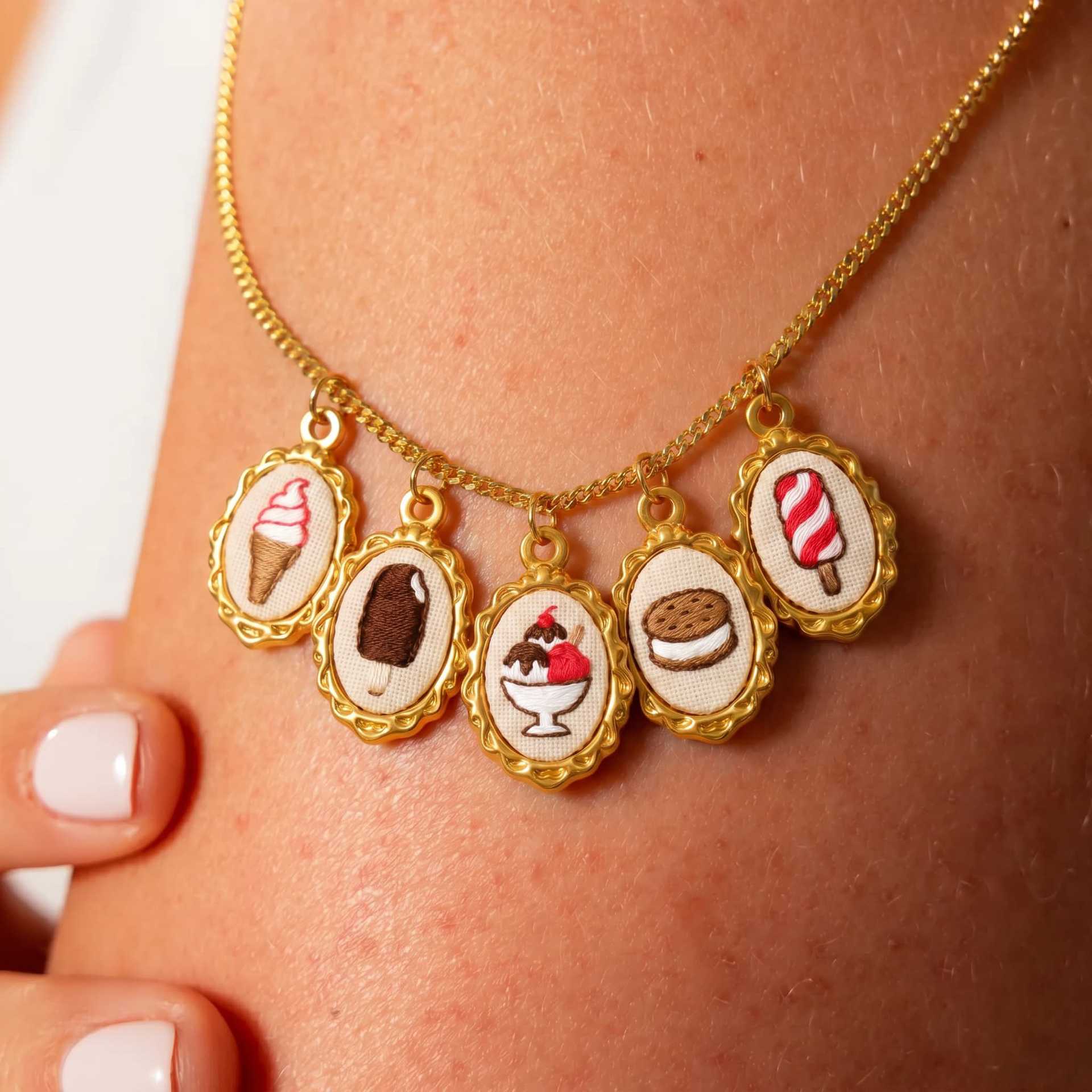 5 szt. Zawieszki ze stali nier – Embroidery Charm recenzja i cena
