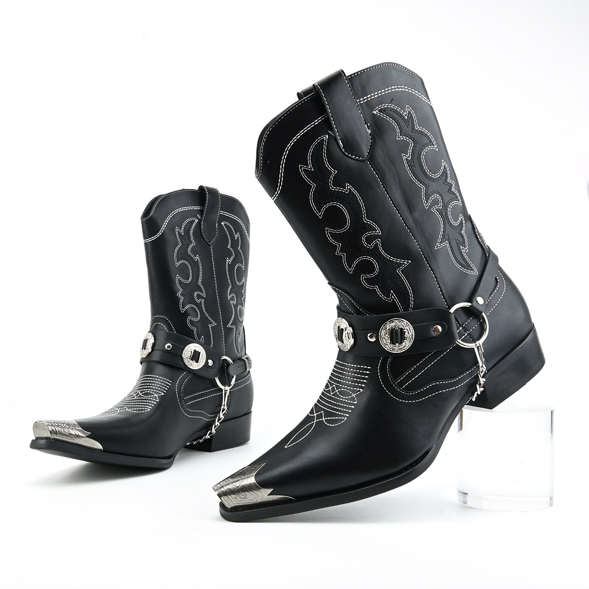 Męskie zachodnie skórzane buty – Embroidery Yes recenzja i cena