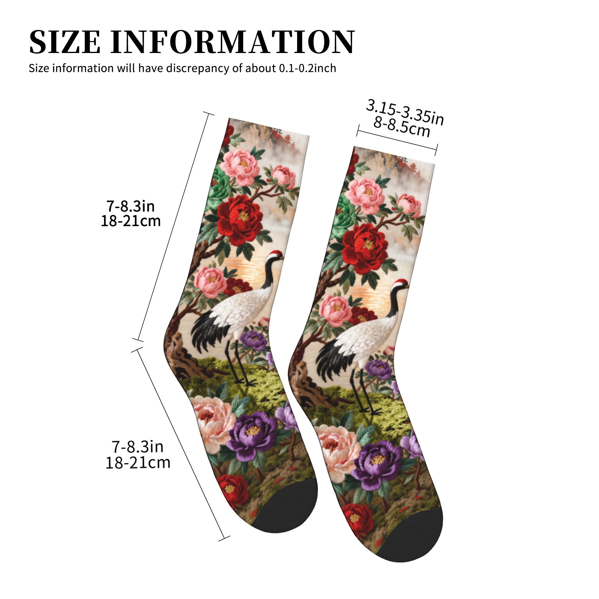 Zabawne skarpetki z haftem, mo – Embroidery Print recenzja i cena