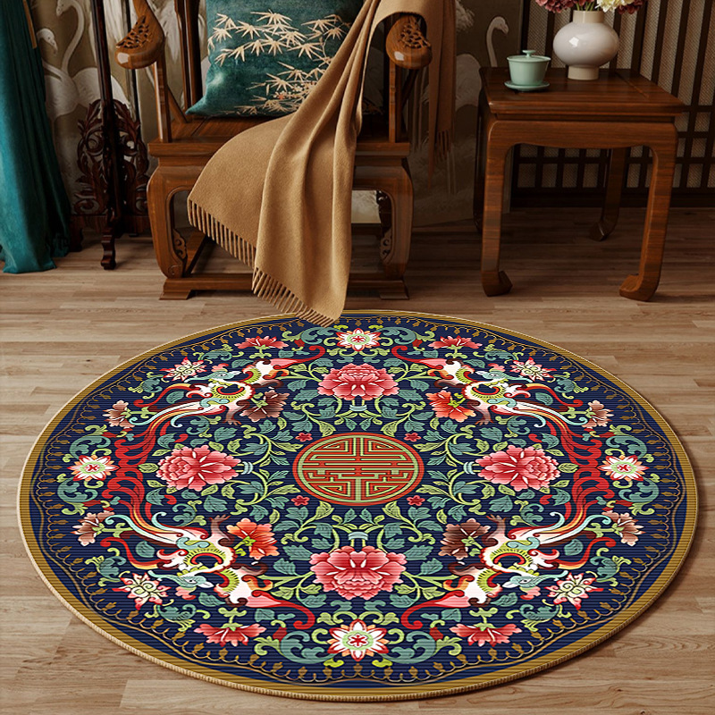 Okrągły dywan w stylu chińskim – Embroidery Online Design recenzja i cena
