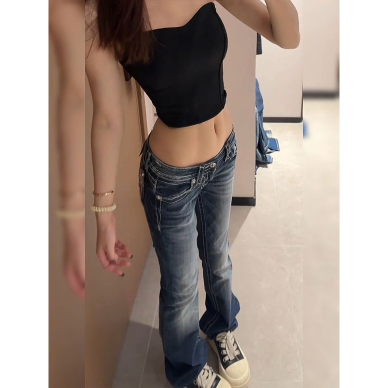 Damskie spodnie jeansowe Y2K G – Embroidery Jeans Sakura recenzja i cena